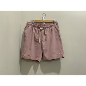 Faherty Beacon Trunk Mens Large Dusty Rose Pink SeaWool Swim Shorts Board Shorts